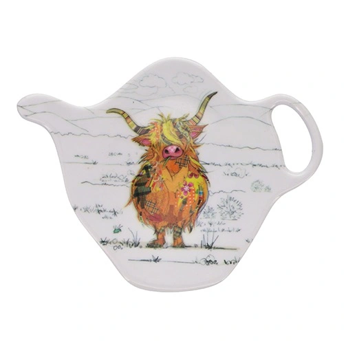 Repose-sachet "vache écossaise"